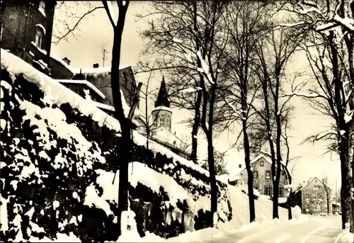 Ak Johanngeorgenstadt im Erzgebirge, Altstadt, Kirche, Winter