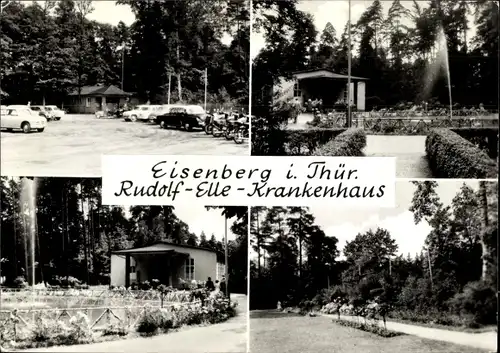 Ak Eisenberg in Thüringen, Rudolf Elle Krankenhaus, Park