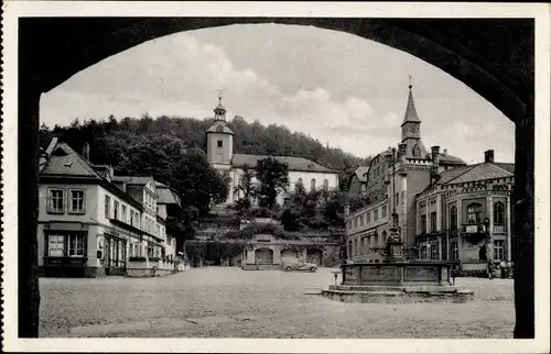 Ak Leutenberg Thüringen, Markt, Rathaus, Kirche