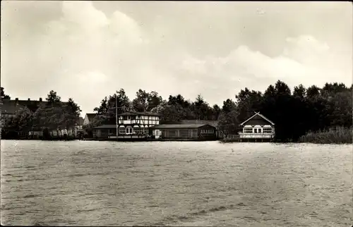 Ak Wusterhausen Dosse, Kulturräume und Bootshaus der BSG Empor am Klempowsee