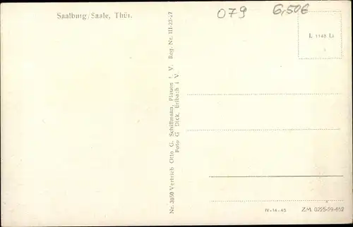 Ak Saalburg in Thüringen, Straße, Passanten, Geschäfte, Autos