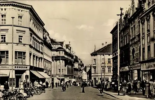 Ak Zeitz im Burgenlandkreis, Leninstraße, Konsum