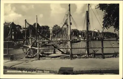 Ak Ostseebad Warnemünde Rostock, Alter Strom, Fischerboote