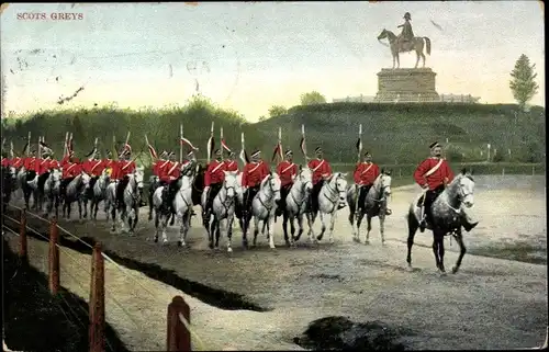 Ak Scots Greys, berittene schottische Soldaten