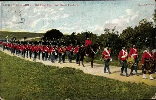 Ak Britische Soldaten, Royal Scots, Füssiliere