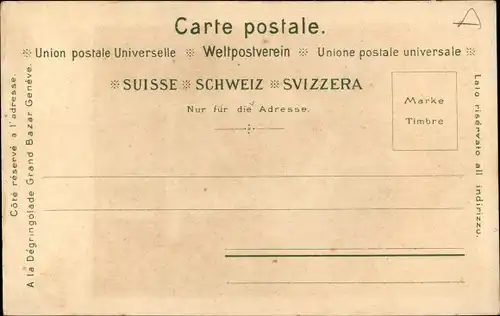 Ak Thurgau, Frau in Volkstracht, Großer schwarzer Hut, Wappen