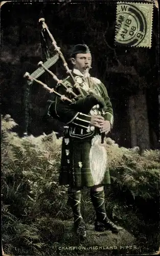 Ak Schotte in Tracht, Dudelsack