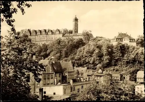 Ak Greiz im Vogtland, Blick zum oberen Schloss