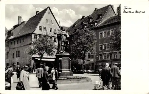 Ak Jena in Thüringen, Markt mit Hanfried