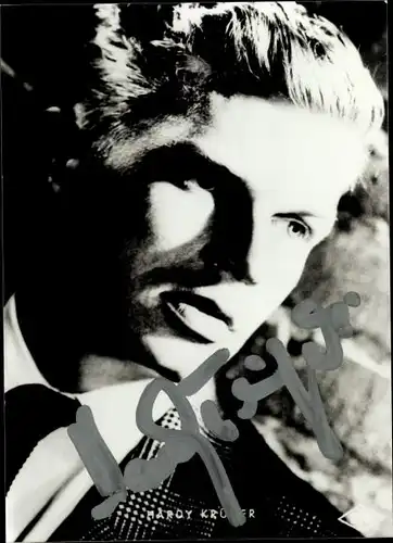 Ak Schauspieler Hardy Krüger, Portrait, Autogramm