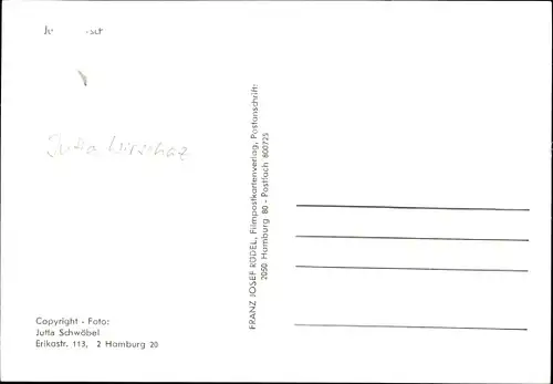 Ak Schauspielerin Jutta Wirschaz, Portrait, Autogramm