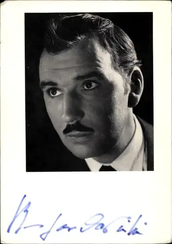 Ak Schauspieler Bernhard Wicki, Portrait, Autogramm