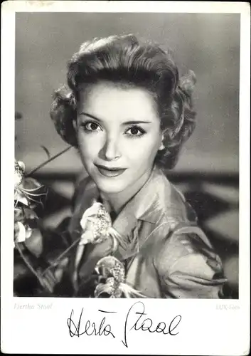 Ak Schauspielerin Herta Staal, Portrait, Autogramm