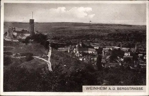 Ak Weinheim an der Bergstraße Baden, Ortsansicht