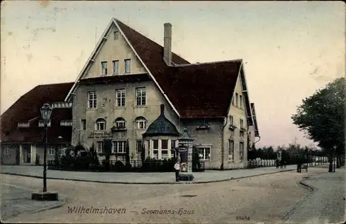 Ak Wilhelmshaven an der Nordsee, Seemanns-Haus, Litfaßsäule