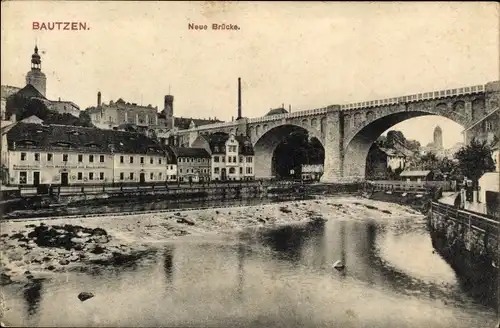 Ak Bautzen, Neue Brücke, Restaurant zur neuen Hopfenblüte