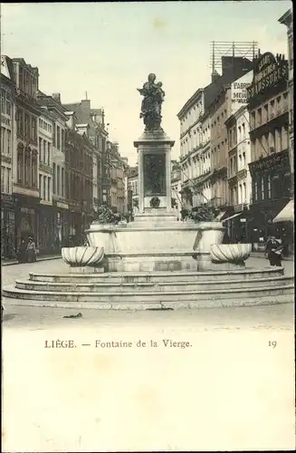Ak Liège Lüttich Wallonien, Fontaine de la Vierge