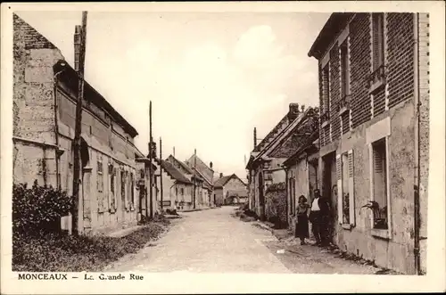 Ak Monceaux Oise, Die Hauptstraße