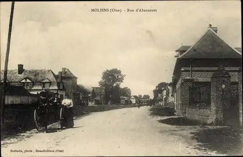 Ak Moliens-Oise, Rue d&#39;Abancourt