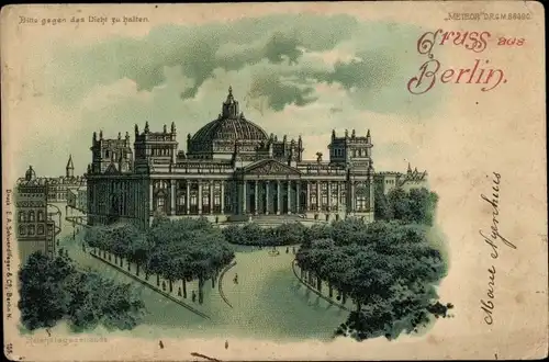 Halt gegen das Licht Litho Berlin Mitte, Reichstagsgebäude