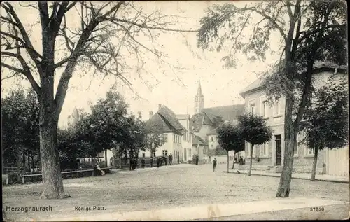 Ak Herzogenaurach in Mittelfranken, Königsplatz