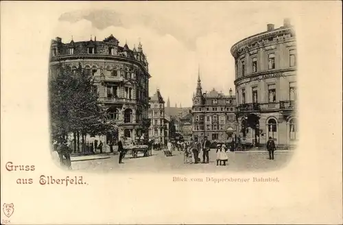 Ak Elberfeld Wuppertal, Blick vom Döppersberger Bahnhof