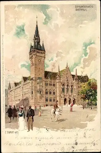 Künstler Litho Schmidt, C., Braunschweig in Niedersachsen, Rathaus