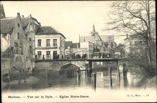 Ak Mechelen Mecheln Malines Flandern Antwerpen, Dyle, Kirche Notre-Dame