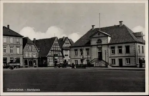 Ak Quakenbrück in Niedersachsen, Marktplatz