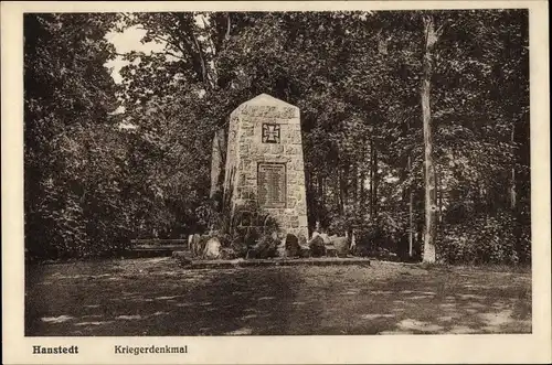 Ak Hanstedt in der Nordheide, Kriegerdenkmal