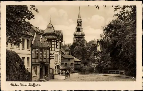 Ak Stade in Niedersachsen, Partie beim Schiffertor