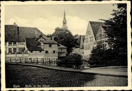 Ak Stade in Niedersachsen, Motiv an der Börne