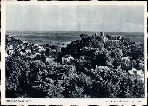 Ak Hamburg Blankenese, Blick auf den Ort mit Süllberg und Elbe