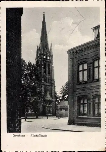 Ak Elmshorn in Holstein, Nikolaikirche