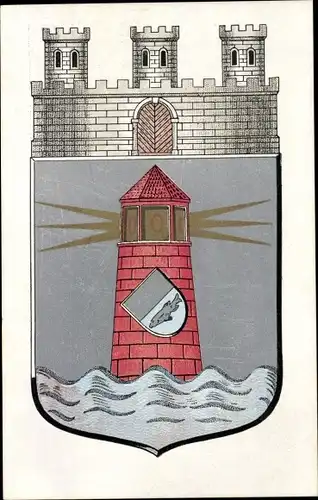 Künstler Wappen Ak Westerland auf Sylt, Leuchtturm