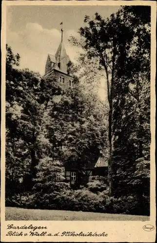 Ak Gardelegen in der Altmark, Wall, Nikolaikirche