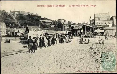 Ak Boulogne sur Mer Pas de Calais, Strand