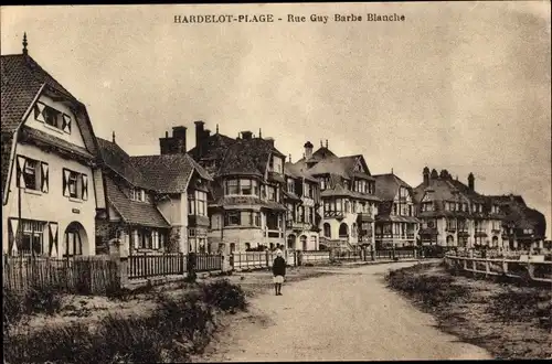 Ak Strand von Hardelot Pas de Calais, Rue Gay Barbe Blanche