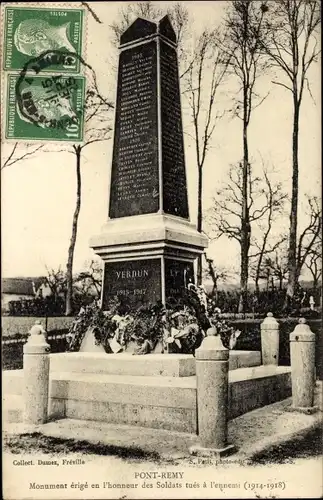 Ak Pont Remy Somme, Kriegerdenkmal