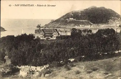 Ak Donostia San Sebastian Baskenland, Palast Miramar