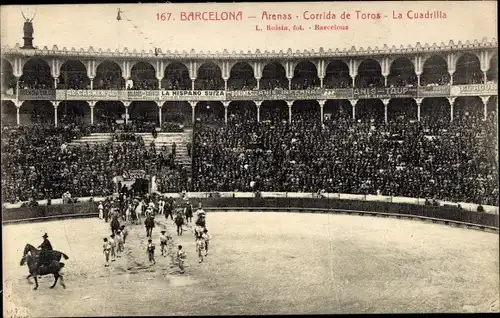 Ak Barcelona Katalonien, Arenas, Corrida de Toros, Cuadrilla