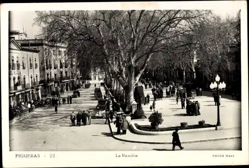 Ak Figueras Katalonien Spanien, La Rambla