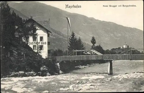 Ak Mayrhofen im Zillertal Tirol, Hotel Brugger, Burgschrofen
