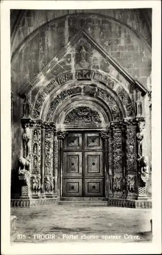 Ak Trogir Kroatien, Portal zborno oparske Crkve