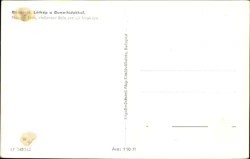 Ak Budapest Ungarn, Panorama, Donau, Brücke, Fotograf Hollenzer Bela