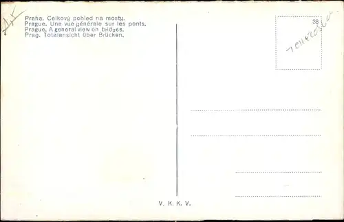 Ak Praha Prag Tschechien, Totalansicht, Brücken