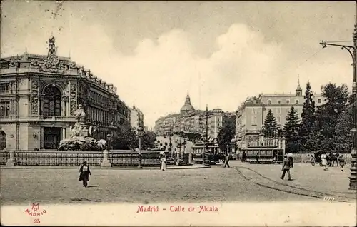 Ak Madrid Spanien, Calle de Alcala