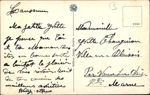 Ak Lausanne Kt Waadt, Stadtansicht, Kathedrale