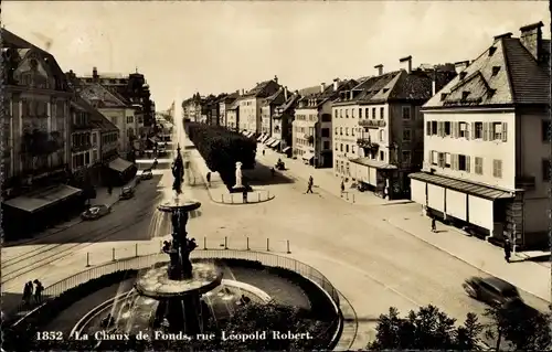 Ak La Chaux de Fonds Kanton Neuenburg, Rue Leopold Robert