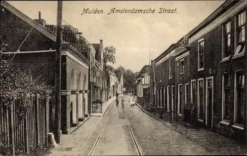 Ak Muiden Nordholland, Amsterdamsche Straat